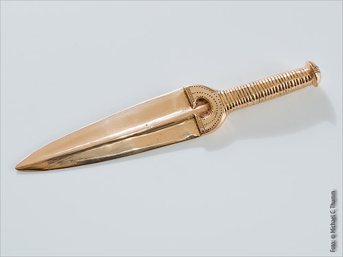 Bronze Vollgriffdolch Malchiner Typ - Replik von Trommer Archaeotechnik